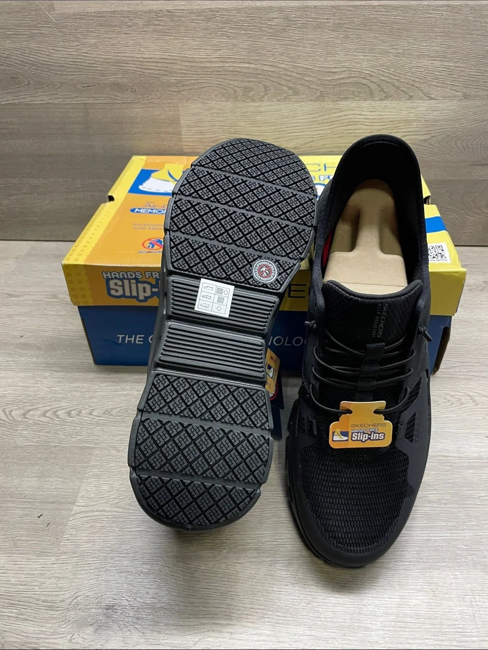 Skechers Men’s Black Slip-Ins Athletic Lace-Up Sneakers #449